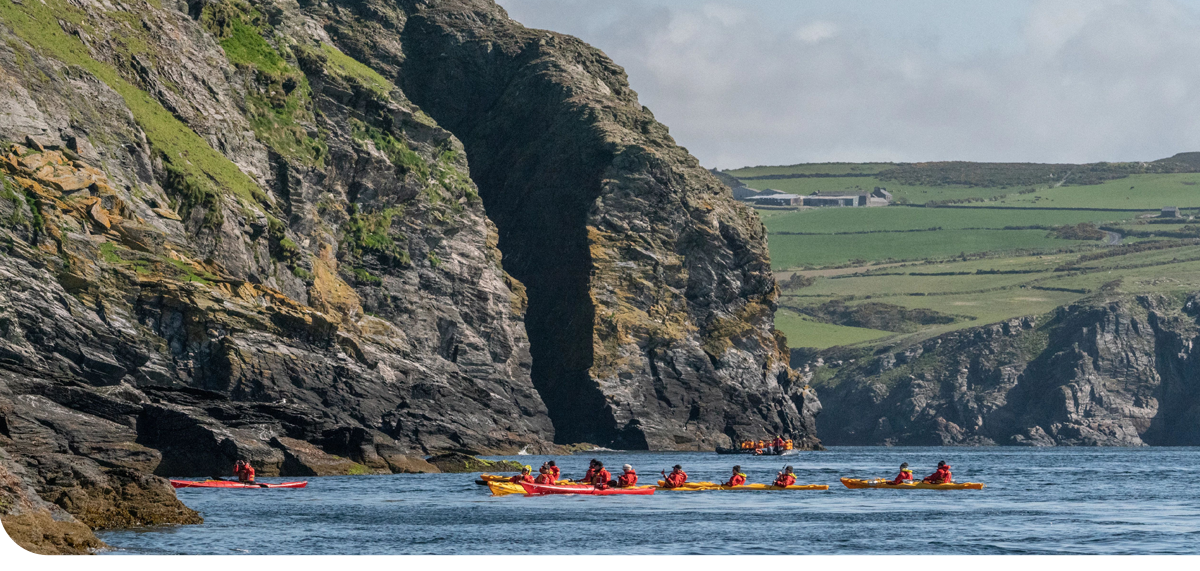 Kayaking around Isle of Man